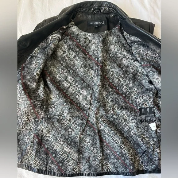 Kenneth Cole Black Leather Jacket New York women’s - Picture 6 of 10